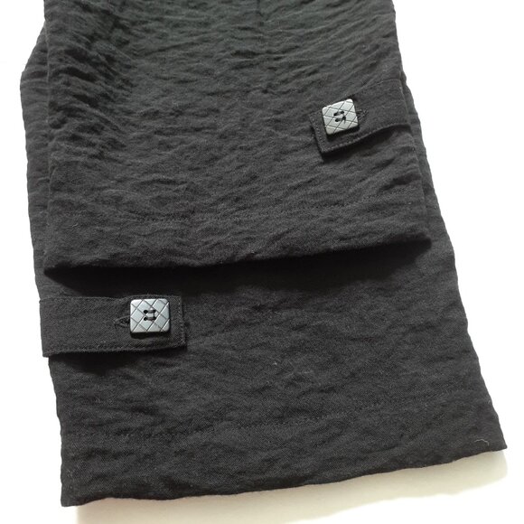 Habitat Crinkle Flood Pants with Hem Button Detail Black Size S - Picture 9 of 12